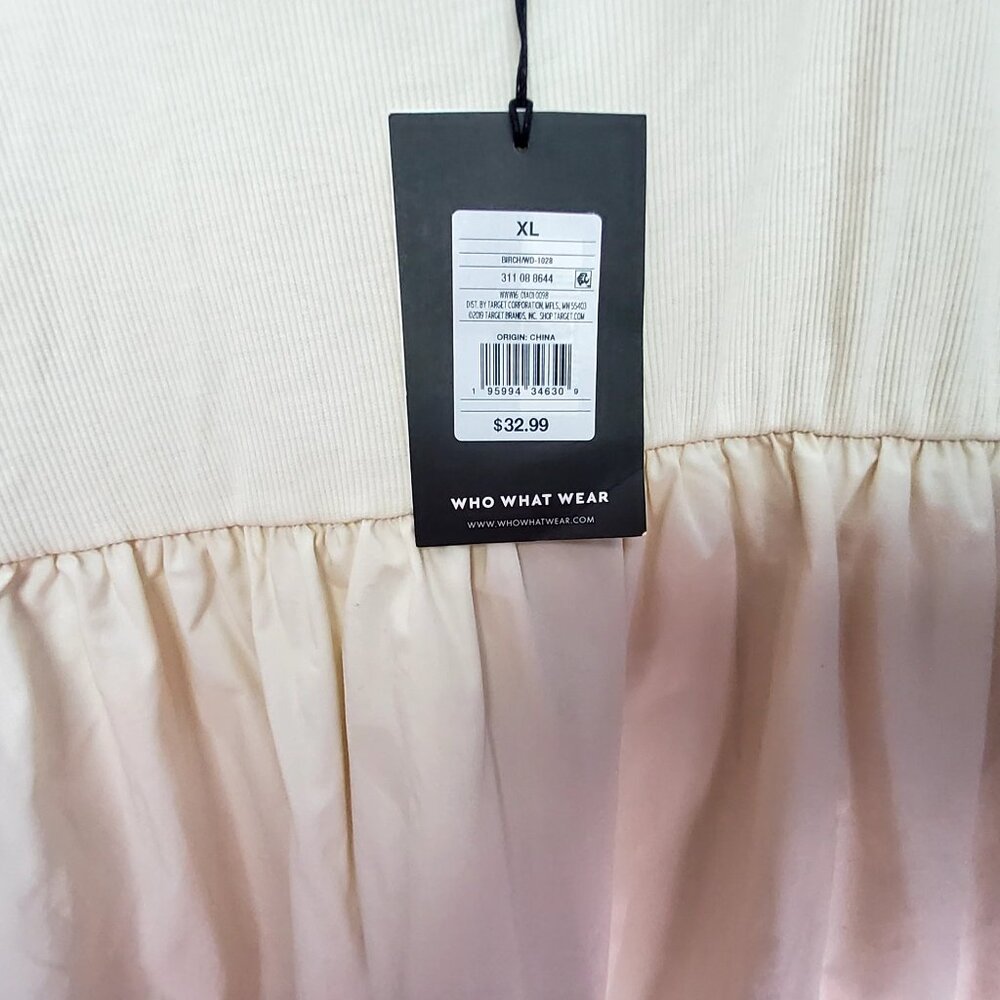 Who What Wear Womens XL White Sleeveless Dress Lower: 100% Cotton - Picture 4 of 12